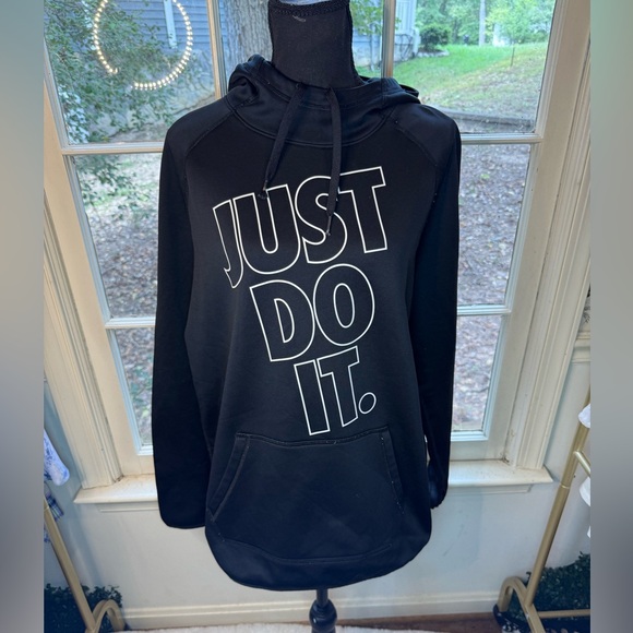 Nike “Just Do It” Black Dri-FIT Hoodie - Picture 1 of 10